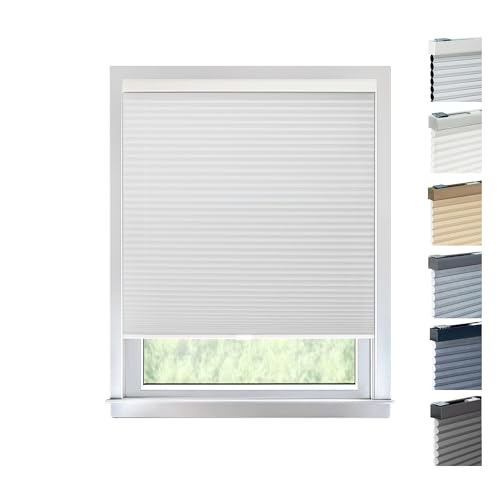 CHICOLOGY Cordless Cellular Shades Sichtschutzrollo, 1 Zelle, Polyester Metall Kunststoff, Abendnebel, 24" W x 48" H von Chicology