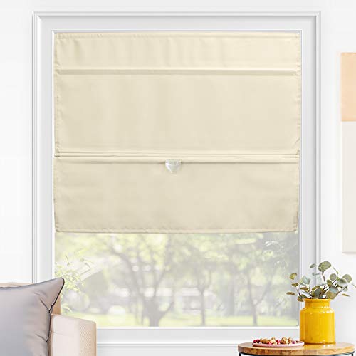 CHICOLOGY Römische Lampenschirme für Fenster, Zuhause, Fensterbehandlungen, Raumverdunkelung, 58 cm B x 162 cm H, Laufbahnbraun (Lichtfilterung) von Chicology