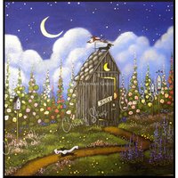 Two Little Dackels Gleich Trouble, Ein Kleiner Doxies Outhouse Stockhocks Druck Von Deborah Gregg Two Little Dackels Gleich Trouble, Ein Kleiner Doxies Outhouse Stockhocks Druck Von Deborah Gregg von ChicorySkies
