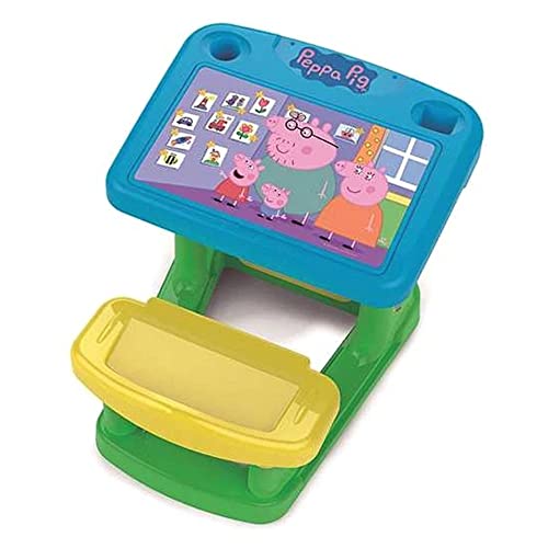 Chicos - Peppa Pig Desk | Mein erster Schreibtisch, Kinderschreibtisch, inkl. Peppa Wutz Lamellen Ab 24 Monaten, 57,5 x 72,5 x 49 cm (51059) von Chicos