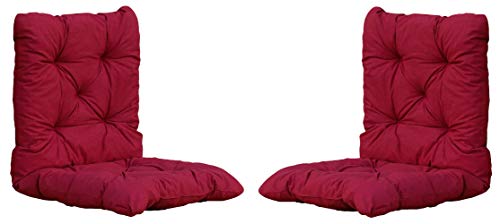 Chicreat Set mit 2 Sitzkissen 98 x 50 x 8 cm, Rot von AMBIENTE HOME