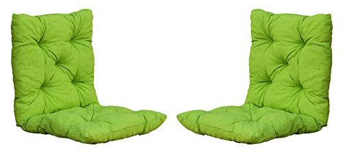 Chicreat Set mit 2 Sitzkissen 98 x 50 x 8 cm, Grün/Gelb von Chicreat