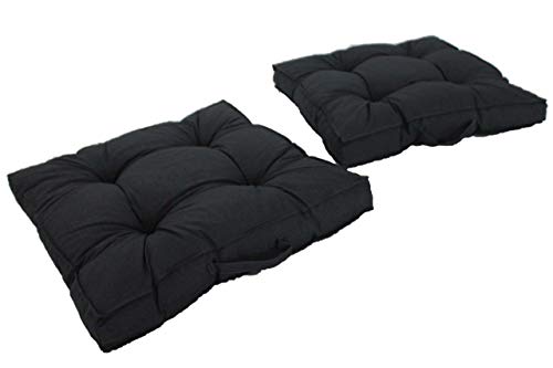 Chicreat Kastenkissen Loungekissen, 2er-Set 70 x 70 cm Dunkelgrau von Chicreat