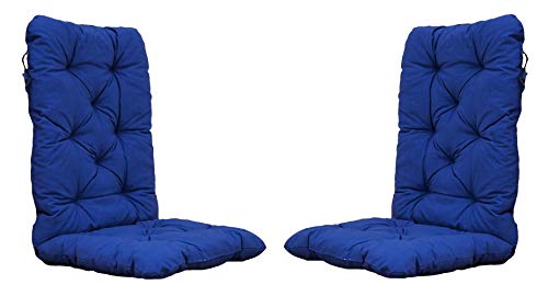 Chicreat Set mit 2 Hochlehnersesseln, 120 x 50 x 8 cm, Blau von Chicreat