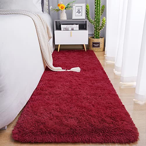 Chicrug Weicher Läufer Teppich für Schlafzimmer, Wohnzimmer, Plüsch, flauschiger Teppich, 6x1.8 m, Shag Furry Runner Teppich, fusselfrei, für Kinderzimmer, Kinderzimmer, Heimdekoration, Weinrot Chicrug Weicher Läufer Teppich für Schlafzimmer, Wohnzimmer, Plüsch, flauschiger Teppich, 6x1.8 m, Shag Furry Runner Teppich, fusselfrei, für Kinderzimmer, Kinderzimmer, Heimdekoration, Weinrot von Chicrug