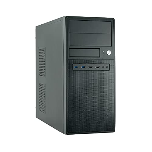 Chieftec MIDI Gehäuse Uni CG-04B-OP ATX (Schwarz) ohne Netzteil von Chieftec