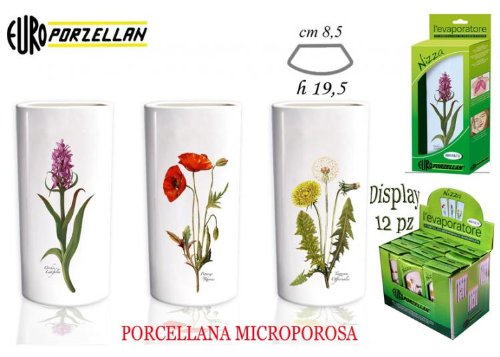 Chieppa Euro Porzellan Verdampfer Nizza 5 Botanic Flower Luftbefeuchter mit Haken, Porzellan, Sortiert, One Size von Chieppa