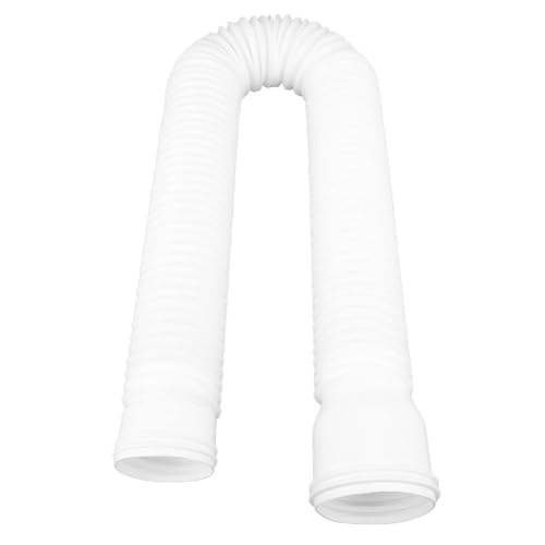 Chiffonade Regenrinnen-Fallrohr-Verlängerung – flexible PE-Dachrinnen-Fallrohr-Umstellung für runden Abfluss, 3,8 cm, Outdoor-Wasserablaufverlängerung (weiß) von Chiffonade