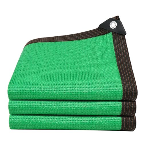 Grün Sonnenschutznetz Atmungsaktiv Schattiernetz Für Gärten Terrassen Schwimmbäder mit Ösen UV-BestäNdiges Reißfest (Color:98%,Size:2 * 15m) von Chihen