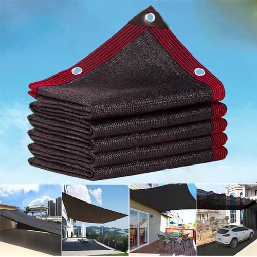 Schwarz Schattennetz mit Ösen Sonnensegel UV-beständiges für Pergola Garten Balkon Blockiert Sonnenlicht(Color:97%,Size:10 * 20m) von Chihen