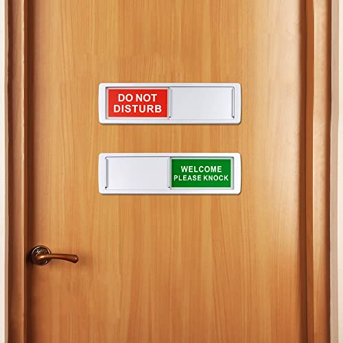 2 Stück Büro-Türschild, Privatsphäre-Schild für Büro-Tür, Do Not Disturb Schild, Please Knock Schild, Raumstatus von Chihutown