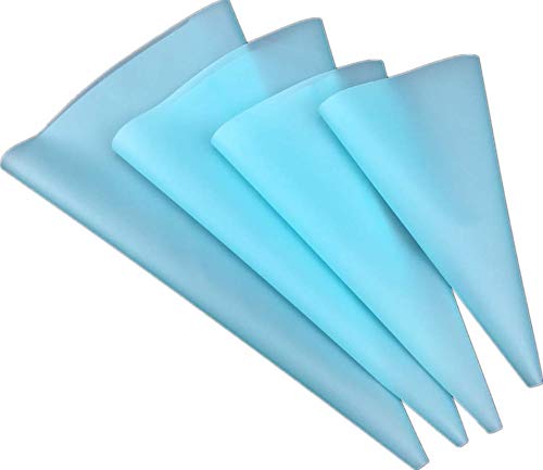Chikanb 4 Größen Spritzbeutel, Groß Mittel und Klein Silikon Spritzsack zum Teig Spritzen, Wiederverwendbarer Spritzbeutel für Verzieren Cupcake Muffin Hochzeit Torte Kuchen Keksen Dessert, Blau Chikanb 4 Größen Spritzbeutel, Groß Mittel und Klein Silikon Spritzsack zum Teig Spritzen, Wiederverwendbarer Spritzbeutel für Verzieren Cupcake Muffin Hochzeit Torte Kuchen Keksen Dessert, Blau von Chikanb