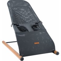 Childhome - Babywippe Schaukelstuhl Säugling Baby Wippe Bouncer Babyschaukel, Mesh Netz anthrazit, max. 9kg, Buche Stahl, BxLxH 46x74x56 cm von Childhome