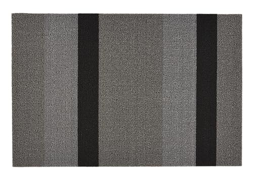 Chilewich Fußmatte Large Stripe Silver/Black 61 x 91 cm von Chilewich