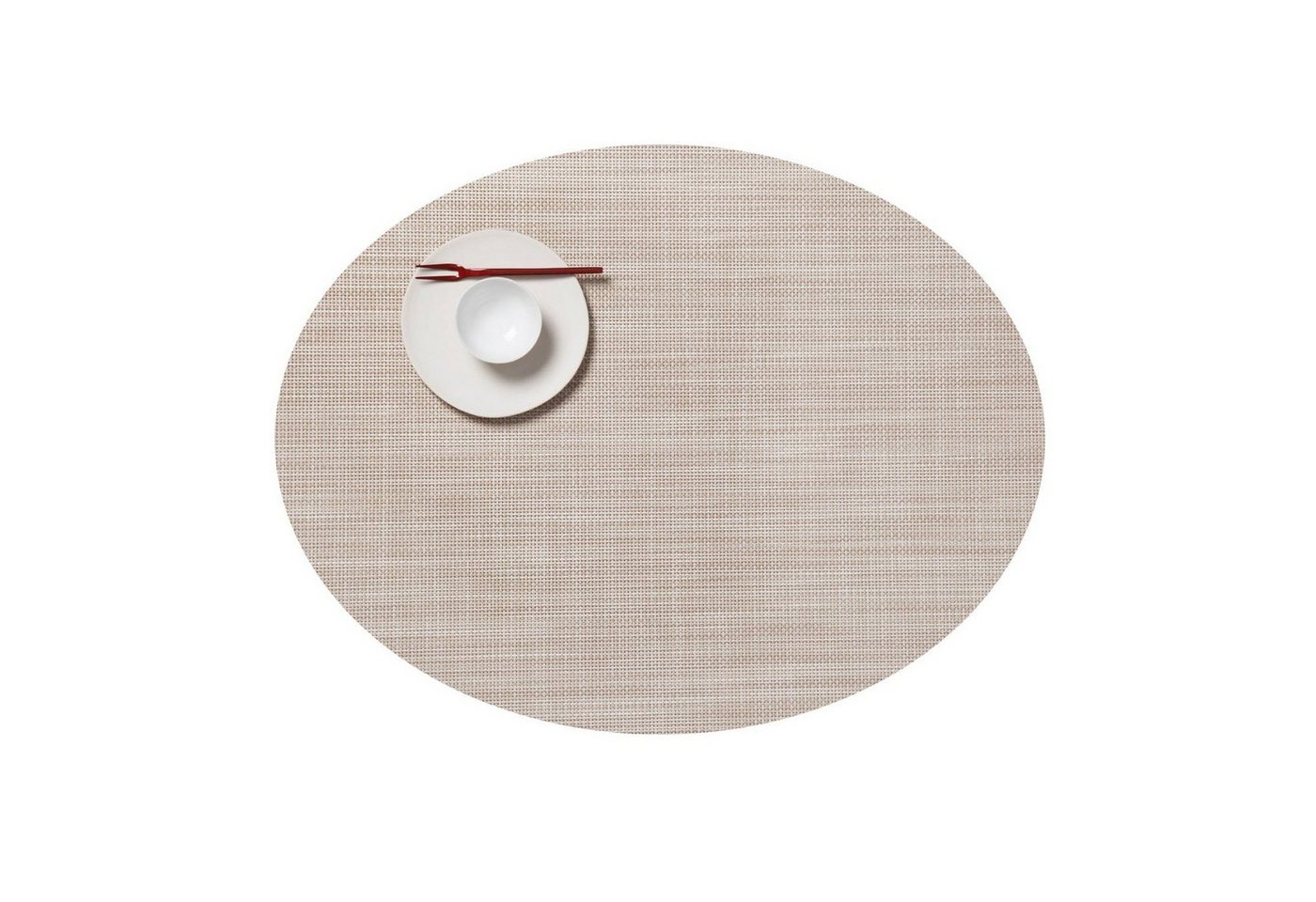 Chilewich Platzset Mini Basketweave Oval Parchment, (1-St) von Chilewich