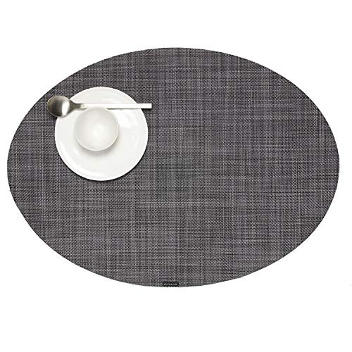 Chilewich Tischset Mini Basketweave Oval Cool Grey von Chilewich