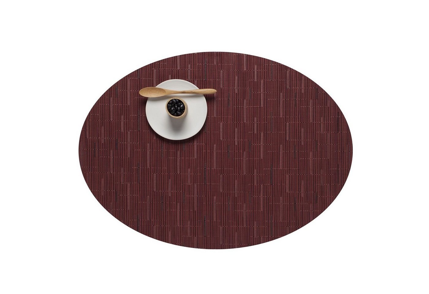 Chilewich Platzset Bamboo Oval Cranberry, (1-St) von Chilewich