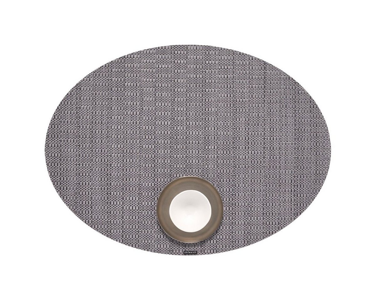 Platzset, Chilewich - Thatch Tischset oval, pewter, 36 x, Chilewich, (Packung) von Chilewich