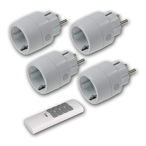 4er Funksteckdose IP20 + Fernbedienung Pilota Casa von ChiliTec