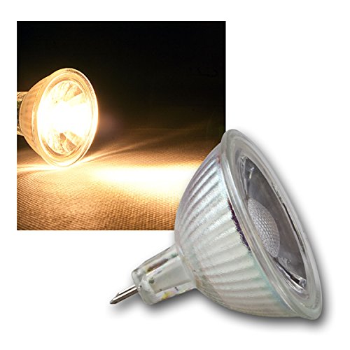 5er Pack MR16 LED Strahler mit COB LED, Lichtfarbe warmweiß, 230lm, 230V/3W, nicht dimmbar von ChiliTec