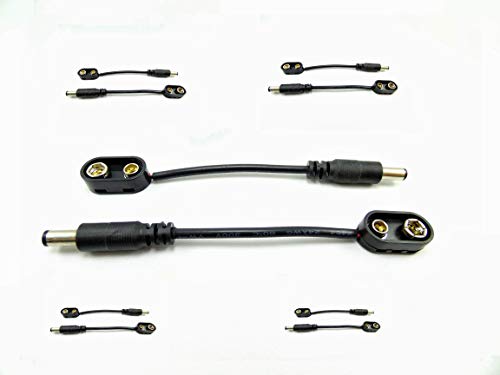 9V Batterie Clip Converter, Gitarre Effektpedal Power Kabel 13cm gesamtlänge (10) von ChiliTec