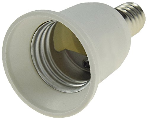 Lampensockel Adapter E14 auf E27 - Kunststoff für Halogen & LED Leuchtmittel bis 25 Watt von ChiliTec