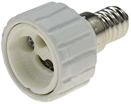 Lampensockel Adapter E14 auf GU10 - Keramik für Halogen & LED Leuchtmittel bis 25 Watt von ChiliTec