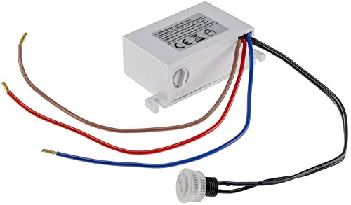 Dämmerungsschalter 230V Innen Aussen - Dämmerungssensor für automatische Schaltung von Licht Beleuchtung bei Dunkelheit I Einstellbar von ChiliTec