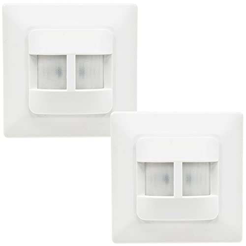 Bewegungsmelder 180° Unterputz Innen 2-Draht Ersetzt einen Schalter 9m Reichweite LED geeignet Weiß von ChiliTec