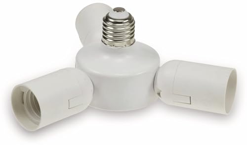 CHILITEC E27-Fassung "Triple" 22237, Adapter auf 3x E27-Schraubfassungen, weiß von ChiliTec