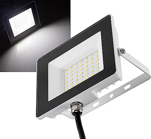 ChiliTec Aussenstrahler Flutlicht 30Watt LED Strahler Wandleuchte 4000K IP65 Licht Weiß von ChiliTec