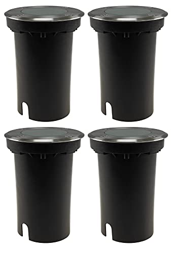 ChiliTec Bodeneinbauleuchte RUND 4er Set - Aussen Edelstahl IP65 Trittfest Befahrbar 2 Anschlüsse Eingang & Ausgang Gu10 Sockel ChiliTec Bodeneinbauleuchte RUND 4er Set - Aussen Edelstahl IP65 Trittfest Befahrbar 2 Anschlüsse Eingang & Ausgang Gu10 Sockel von ChiliTec