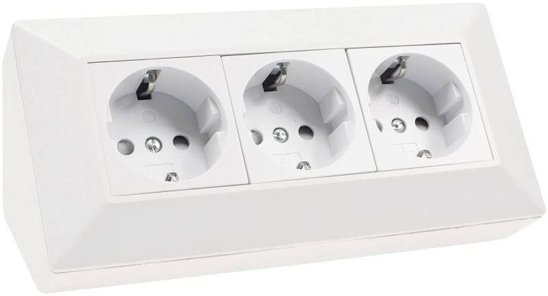 ChiliTec ChiliTec Steckdosenblock Unterbausteckdose 3-fach 250V 3er Aufputzstec Mehrfachsteckdose von ChiliTec