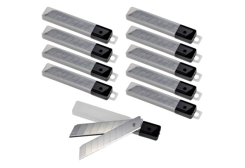 ChiliTec Cuttermesser Cuttermesser Ersatz Abbrechklingen 18mm (100 Stück) im Köcher, Klinge: 1,8 cm, (100-tlg), Cutterklingen im Köcher von ChiliTec