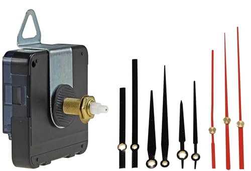 ChiliTec Funkuhrwerk Langer Schaft Uhrwerkset mit Langschaft für DIY Wanduhr Küchenuhr Ersatz Uhr Reparaturset 3 Zeigersätze Extra Lange Aufnahme 12mm Gewinde, 25mm Schaftlänge ChiliTec Funkuhrwerk Langer Schaft Uhrwerkset mit Langschaft für DIY Wanduhr Küchenuhr Ersatz Uhr Reparaturset 3 Zeigersätze Extra Lange Aufnahme 12mm Gewinde, 25mm Schaftlänge von ChiliTec