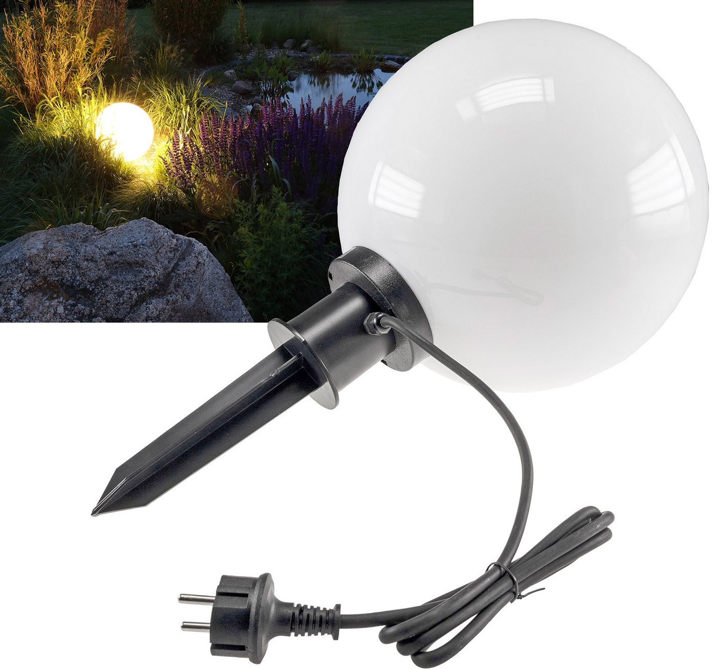 ChiliTec Gartenleuchte ChiliTec Kugelleuchte GartenKugel 30cm mit Erdspieß für Aussen IP44 ChiliTec Gartenleuchte ChiliTec Kugelleuchte GartenKugel 30cm mit Erdspieß für Aussen IP44 von ChiliTec