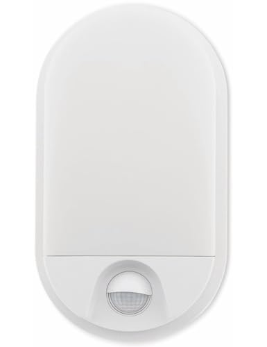 ChiliTec LED Außenlampe mit Bewegungsmelder Reichweite 10W 1010Lumen - Sensor Reichweite 9m 140° - IP54 Wandlampe für Haus Garten - Oval Licht Neutral Weiß von ChiliTec