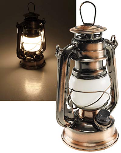 ChiliTec Led Campinglaterne 19cm Campinglampe Dimmbar Batterie mit Bügel Vintage Retro Design von ChiliTec