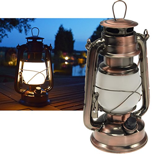 ChiliTec Led Campinglaterne 28cm Campinglampe Dimmbar Batterie mit Bügel Vintage Retro Design von ChiliTec