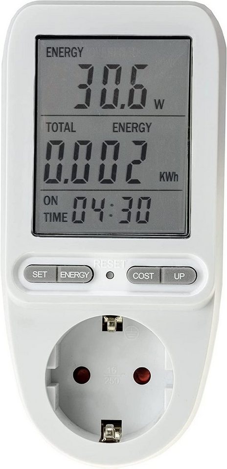 ChiliTec Gartenleuchte Energiekosten-Messgerät Stromzähler CTM-808 Pro LC-Display, Messung von ChiliTec