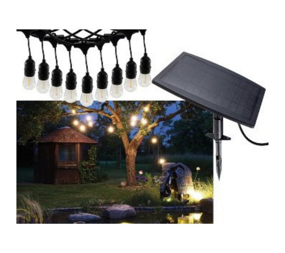 ChiliTec LED-Lichterkette Solar Lichterkette Außen, 6m, 10 LED Lampen, IP44 ChiliTec LED-Lichterkette Solar Lichterkette Außen, 6m, 10 LED Lampen, IP44 von ChiliTec