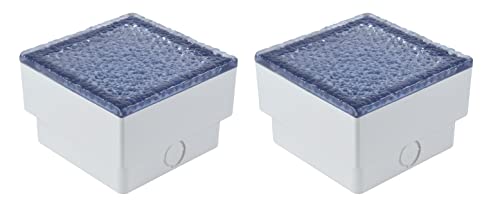 ChiliTec LED Pflasterstein Bodeneinbauleuchte Aussen 2 Stück 10x10x7cm 230V IP67 Befahrbar Wasserdicht Aussenbeleuchtung für Garten Einfahrt Terrasse Warmweiß von ChiliTec
