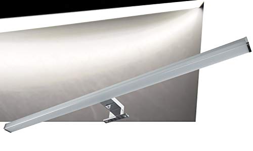 ChiliTec LED Spiegelleuchte Badezimmer Lampe 78cm 14Watt 2000 Lumen IP44 Spiegelschrank Leuchte Wand- und Aufbau Montage Beleuchtung für Schrank Spiegel Bad Alu-Optik Neutralweiß von ChiliTec