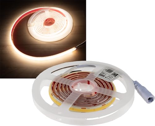 ChiliTec LED Stripe 1m COB Dimmbar Streifen IP65 Wetterfest 12V 10Watt 908 Lumen 4200K alle 5cm kürzbar Selbstklebend Innen Aussen Lichtband Strip Neutralweiß von ChiliTec