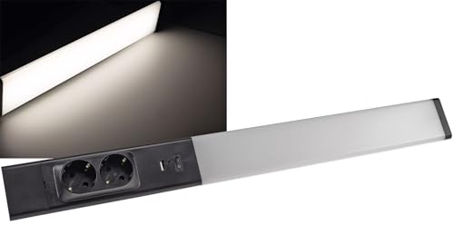 ChiliTec LED Unterbauleuchte 60cm 2 Steckdosen Arusha Küche Unterschrank Lichtleiste Licht Neutralweiß USB-A USB-C PD Beleuchtung für Büro Werkstatt Schwarz ChiliTec LED Unterbauleuchte 60cm 2 Steckdosen Arusha Küche Unterschrank Lichtleiste Licht Neutralweiß USB-A USB-C PD Beleuchtung für Büro Werkstatt Schwarz von ChiliTec
