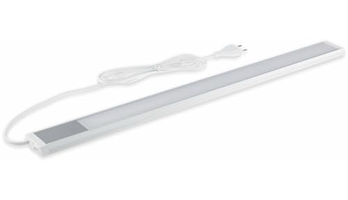 ChiliTec LED Unterbauleuchte Lichtleiste 60cm 10Watt 1280 Lumen 230V 1,5m Kabel mit Schalter - Beleuchtung für Küche Arbeitsfläche 1 Stück Licht Warmweiß von ChiliTec