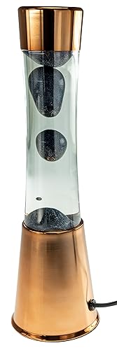 ChiliTec Lavalampe Dekoleuchte Tischleuchte mit Schalter 230V inkl. Leuchtmittel 40cm Kupfer/Schwarz von ChiliTec