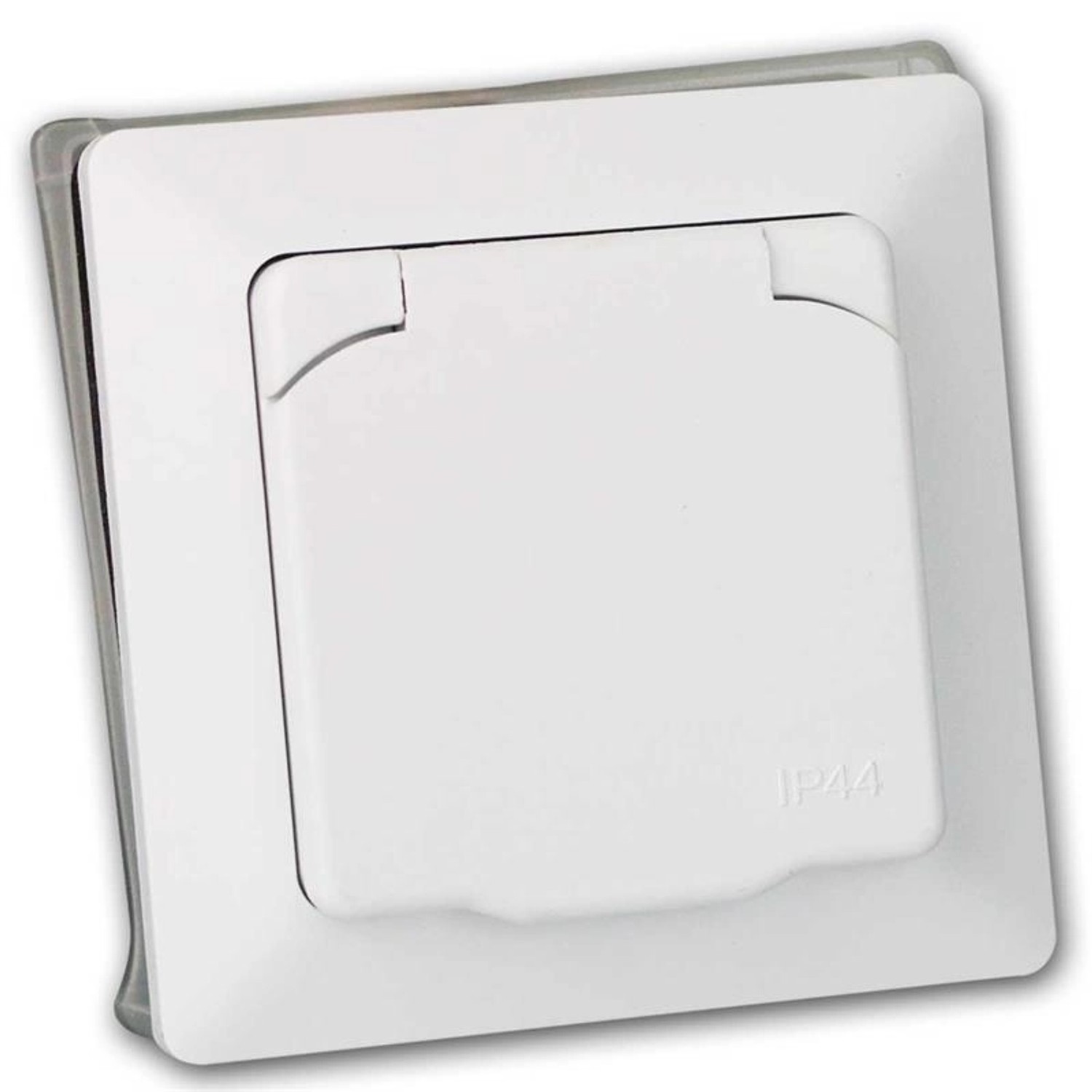 ChiliTec MILOS Steckdose mit Deckel IP44 Weiß Matt mit Rahmen ChiliTec MILOS Steckdose mit Deckel IP44 Weiß Matt mit Rahmen von ChiliTec