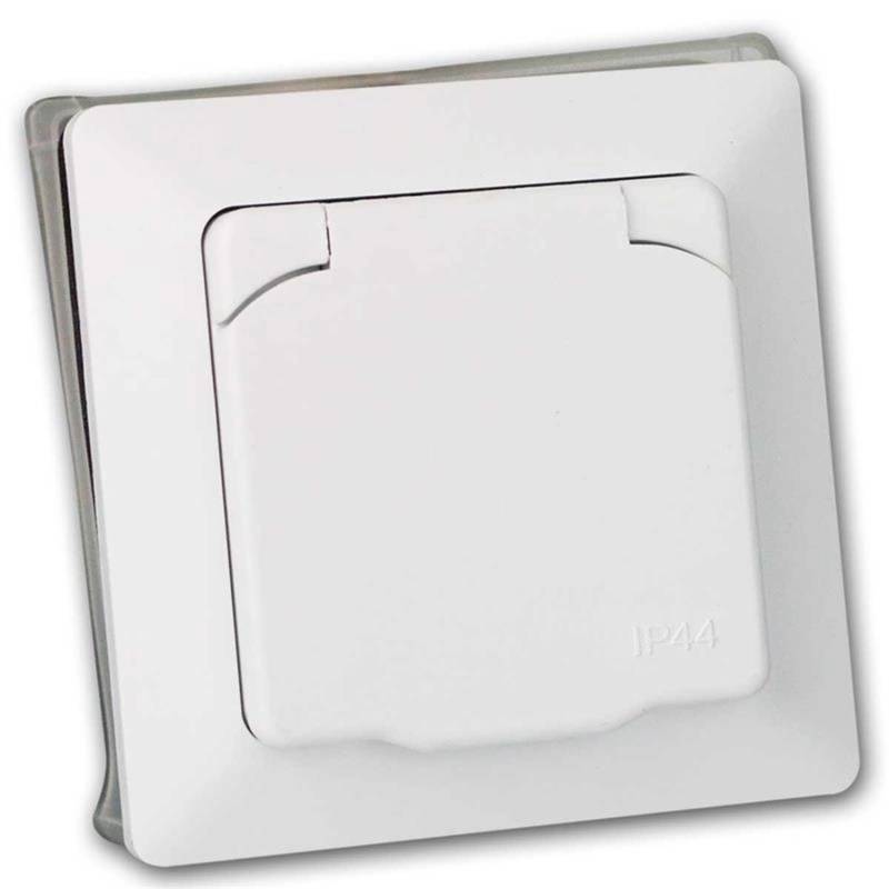 ChiliTec MILOS Steckdose mit Deckel IP44 Weiß Matt mit Rahmen ChiliTec MILOS Steckdose mit Deckel IP44 Weiß Matt mit Rahmen von ChiliTec