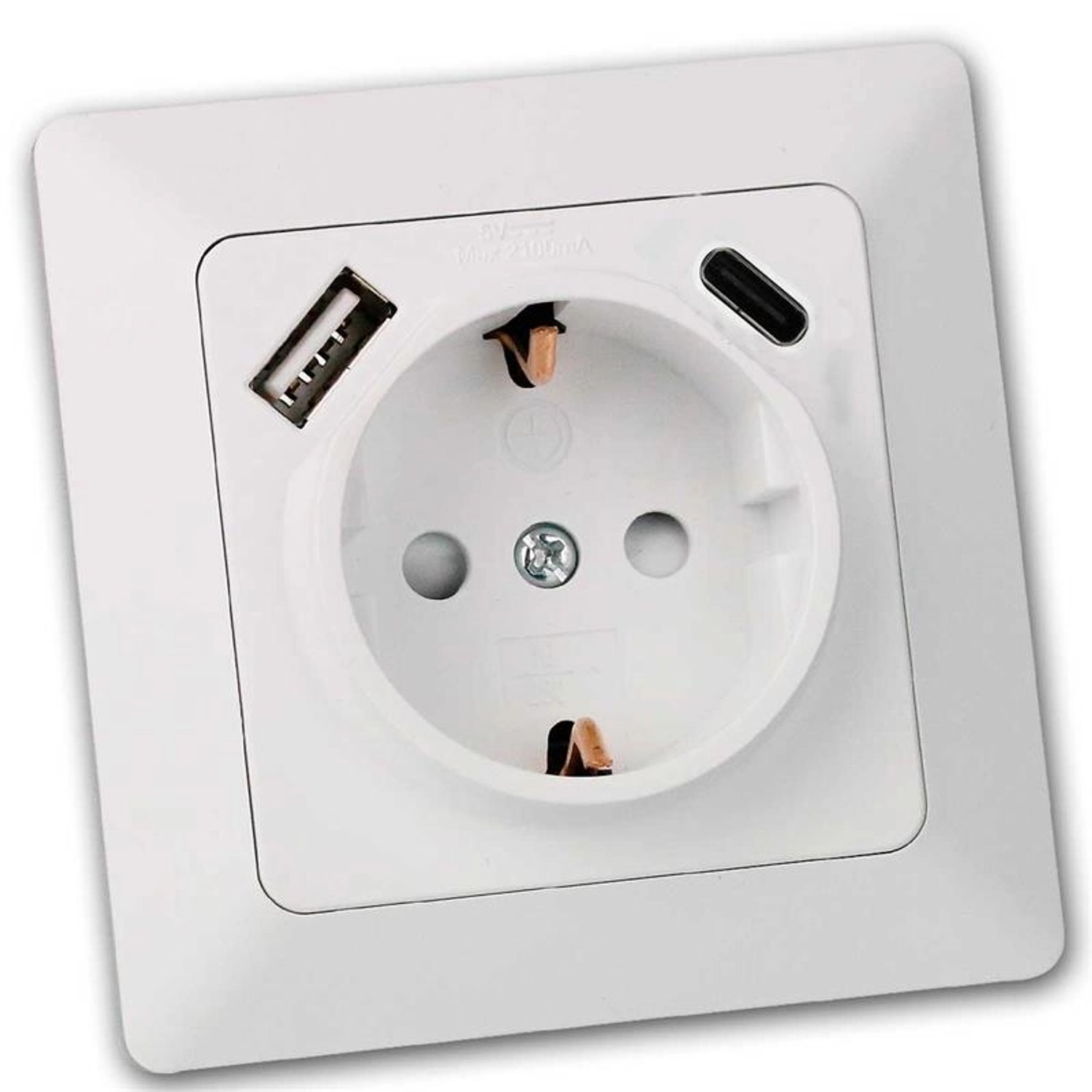 ChiliTec MILOS Steckdose mit USB CPDweiß Matt mit Rahmen ChiliTec MILOS Steckdose mit USB CPDweiß Matt mit Rahmen von ChiliTec